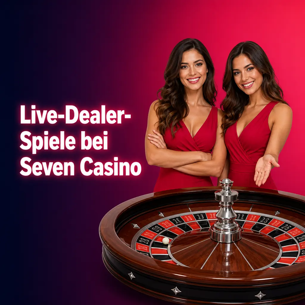 Live-Dealer-Spiele im Seven Casino: Echte Croupiers am Tisch für Roulette, Blackjack und Baccarat in HD-Qualität.