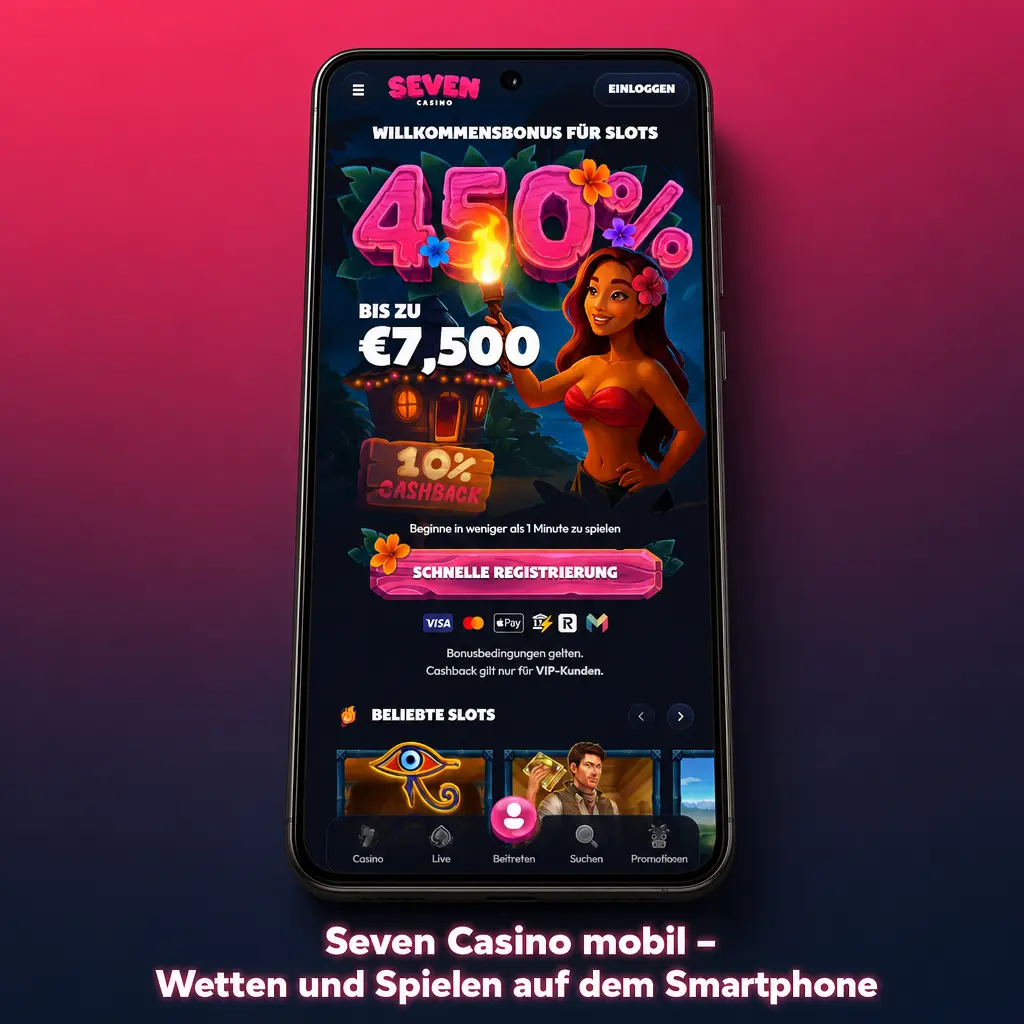 Download der mobilen Seven Casino App für Smartphones zum Wetten und Spielen auf Android und iOS.