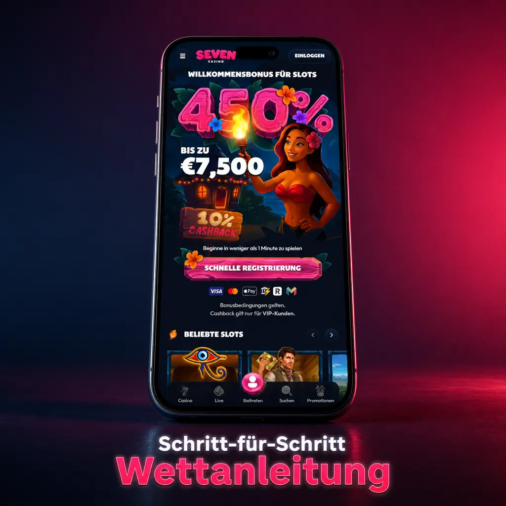Schritt-für-Schritt Wettanleitung zum Platzieren von Wetten in der Seven Casino App